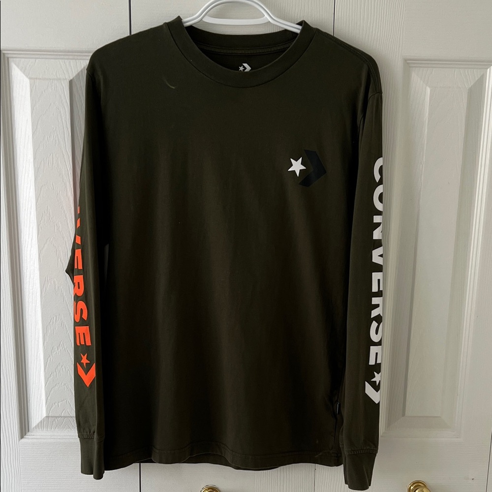 Converse Green and Orange Long Sleeve Tee
